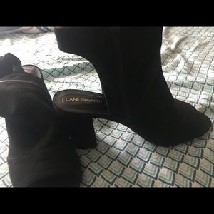 Size 10 Lane Bryant peep toe, open back